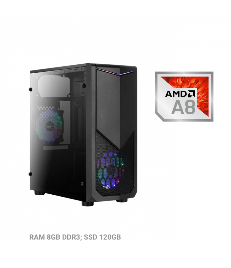Компьютер для школьника/студента AMD A8 6600k/DDR4 8Gb/120Gb SSD (все для удаленного обучения и работы дома)